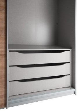 rauch Kleiderschrank Schubkasteneinsatz TENERA, B 88 cm grau, mit 3 Schüben für Kleiderschränke mit 90 cm Breite