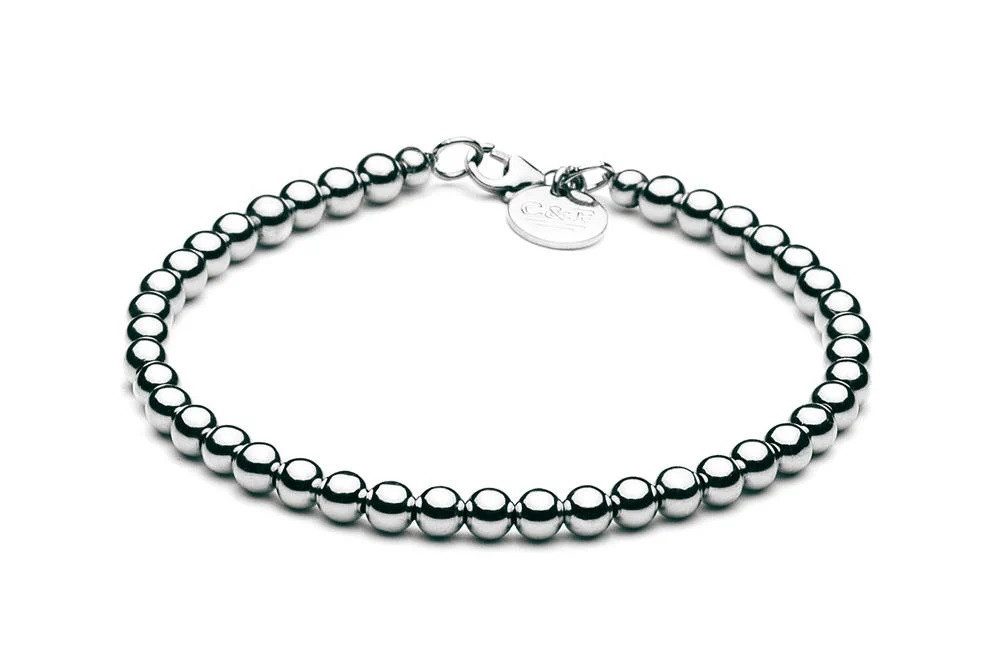 CLASSYANDFABULOUS Jewelry Perlenarmband Kugelarmband 4mm - 925 Sterling Sil günstig online kaufen