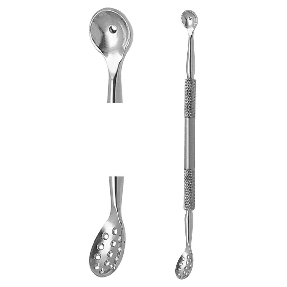 Excellent Solingen Mitesserentferner Komedonenheber groß – Löffel & Siebschaufel 17 cm, 1-tlg.