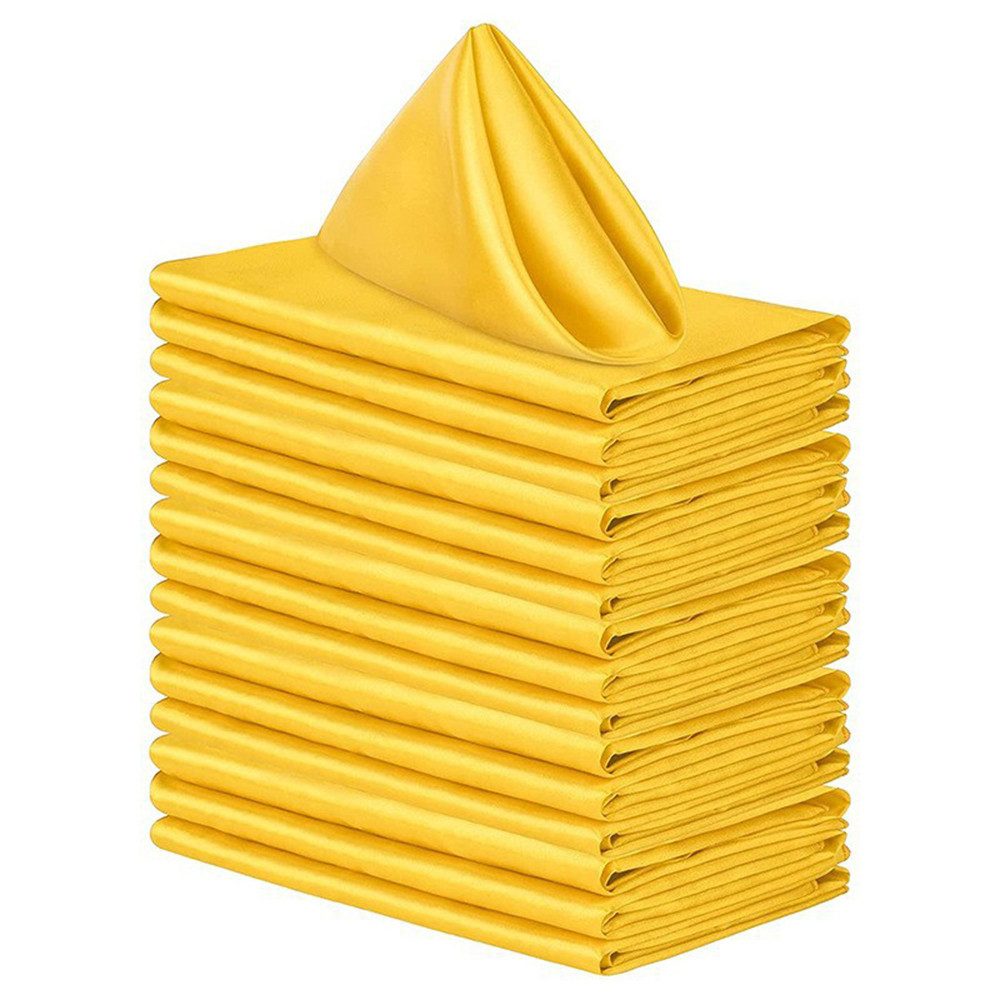 Bextsrack Stoffserviette Satin-Servietten, quadratische weiche Tischservietten, 48 cm x 48 cm, (5 St), Tischdekoration für Hochzeiten, Bankette, Partys, Weihnachten, Neujahr