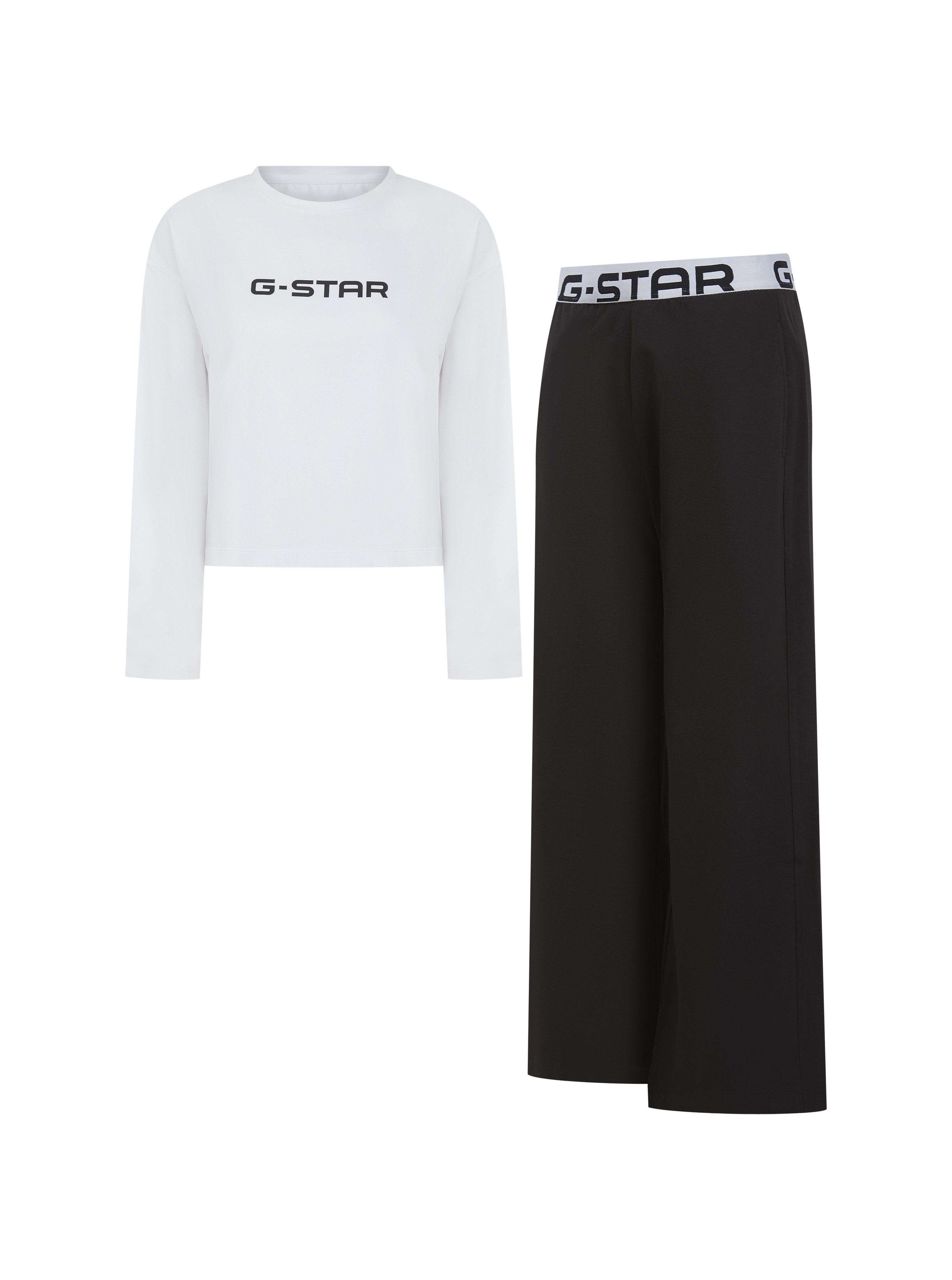 G-STAR Pyjama TURQUOISE, LONG SLEEVE TEE & LOUNGE JOGGERS SET (Set, 2 tlg) günstig online kaufen