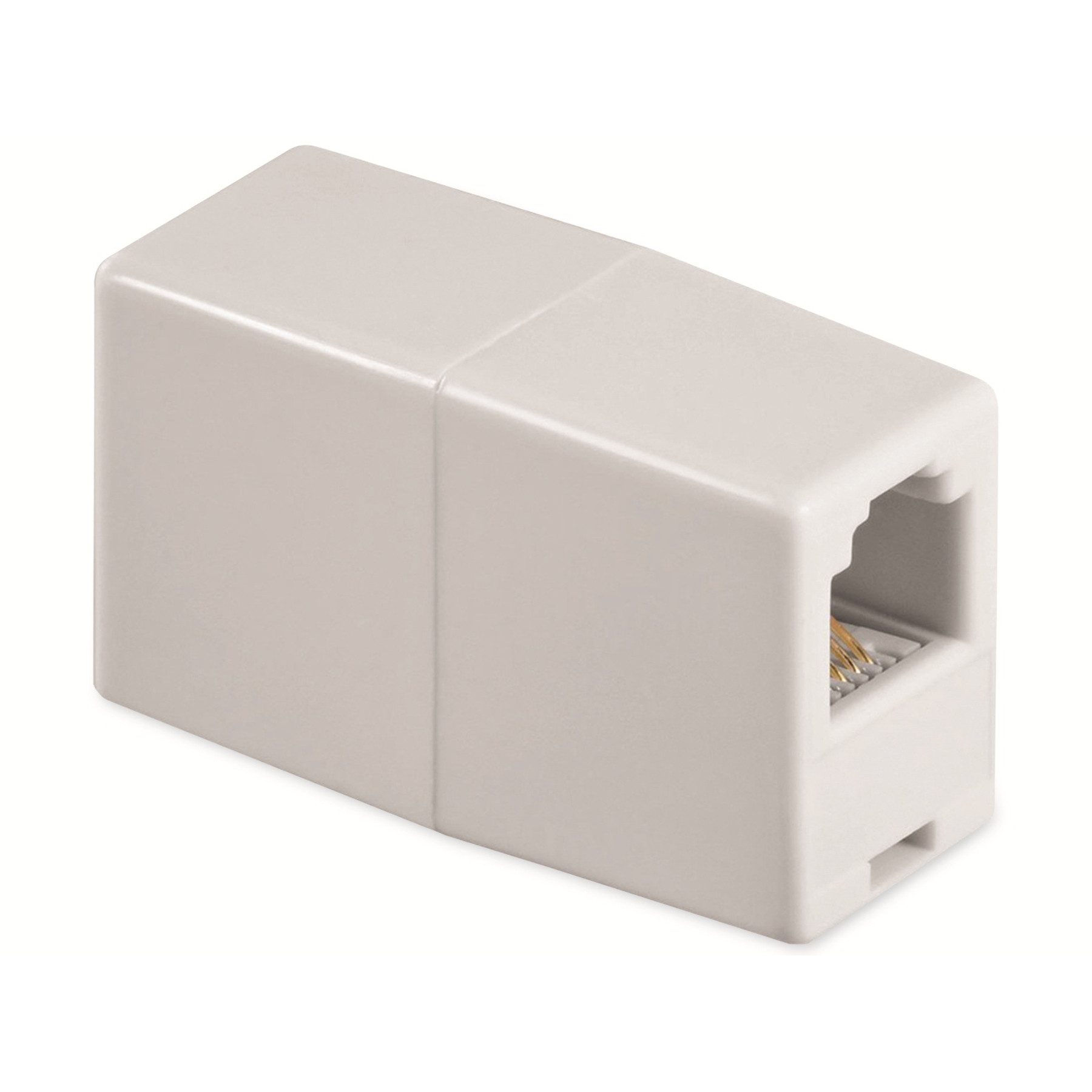 Goobay GOOBAY Telefon-Adapterstecker, 2xRJ11 Buchse, weiß Netzwerk-Adapter