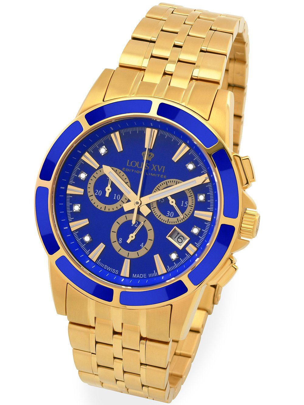 LOUIS XVI Quarzuhr Louis XVI LXVI1105 Majesté Chronograph Herrenuhr 43mm 5ATM Louis XVI LXVI1105 Majesté Chronograph Herrenuhr 43mm 5ATM