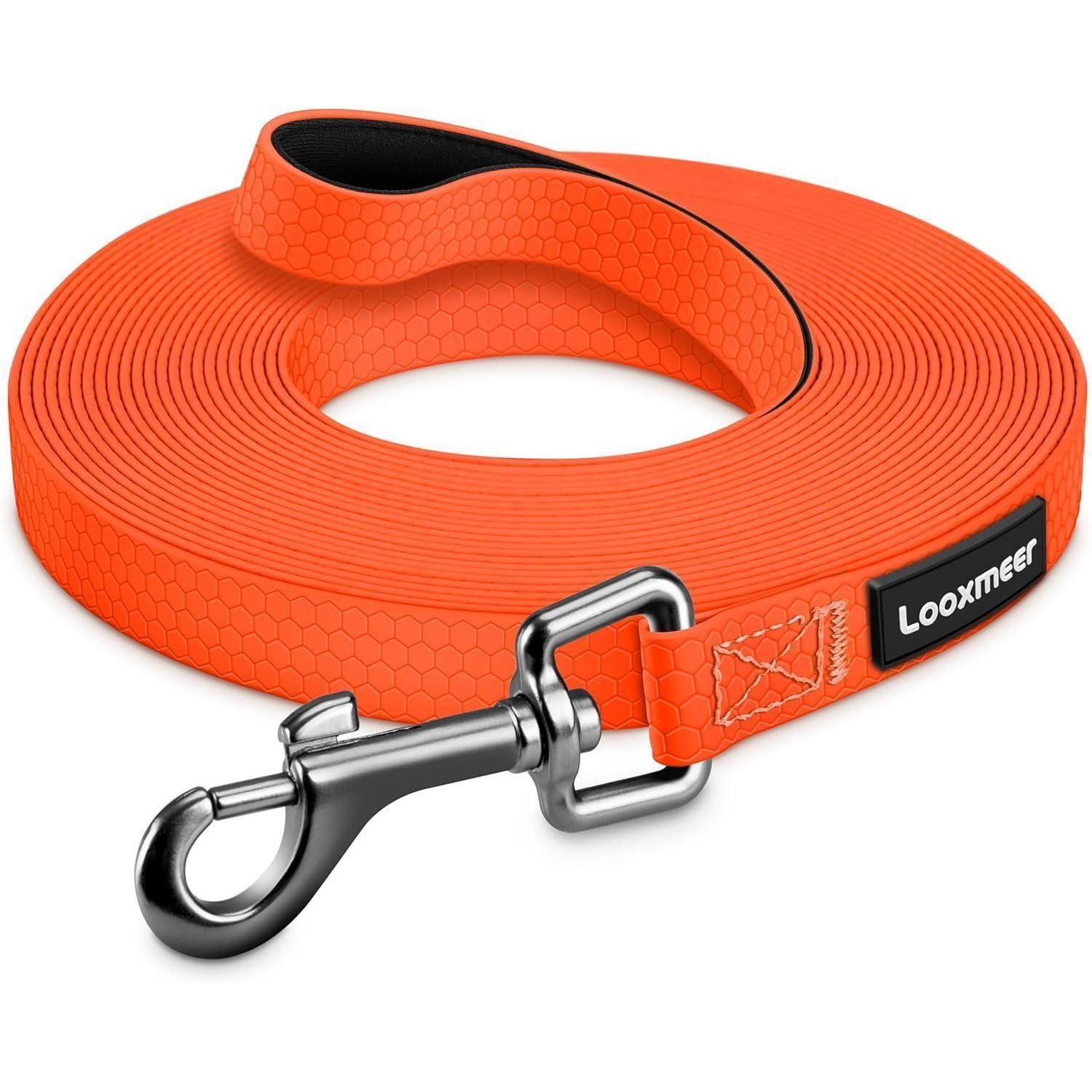 LuxusKollektion Schleppleine Schleppleine Biothane Wasserdicht Karabiner 3m 10m 20m 7m Neon Orange