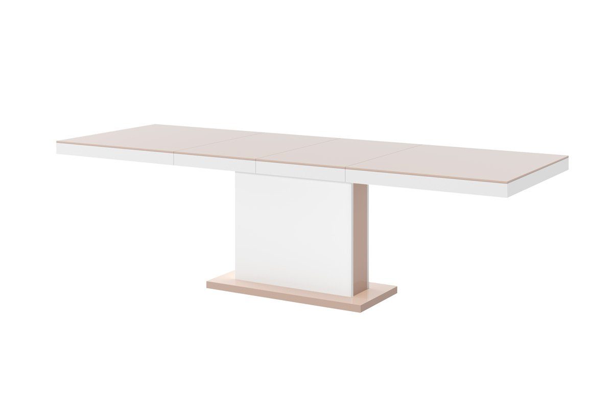Esstisch Design HME-111 Hochglanz ausziehbar 160 bis 260 cm