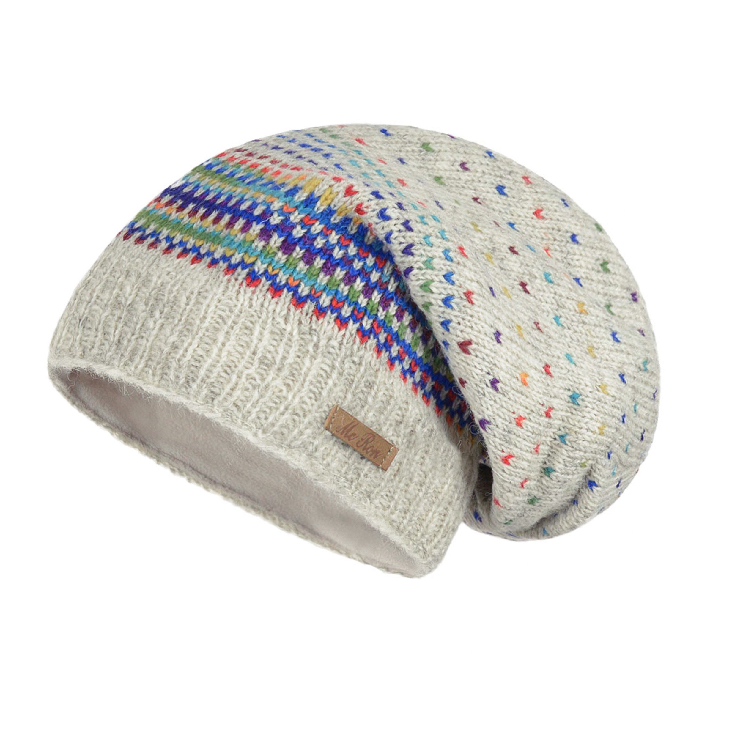 McRon Strickmütze Beanie Wollmütze Modell Lance Regenbogen hoher Schurwolla günstig online kaufen