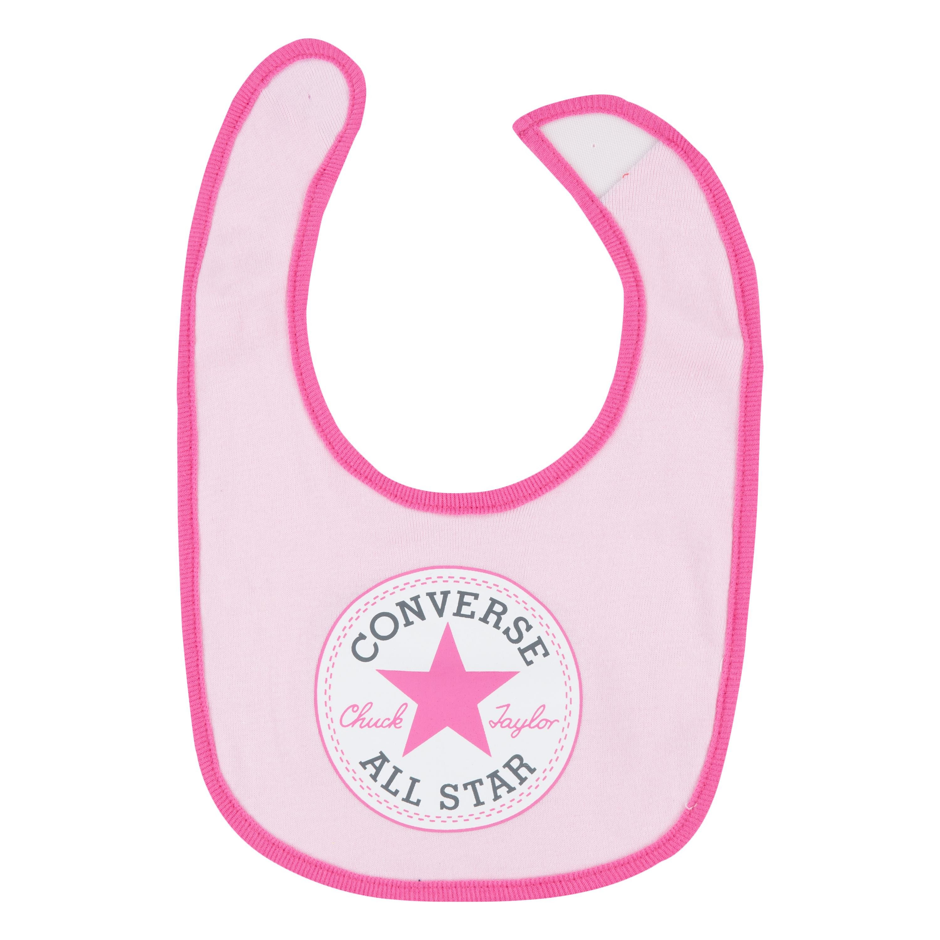 Converse Neugeborenen-Geschenkset CHUCK INFANT HAT BIB BOOTIE SET 3PC (Set, 3-tlg) dreiteiliges Neugeborenen-Geschenkset für Babys, elastisches Material
