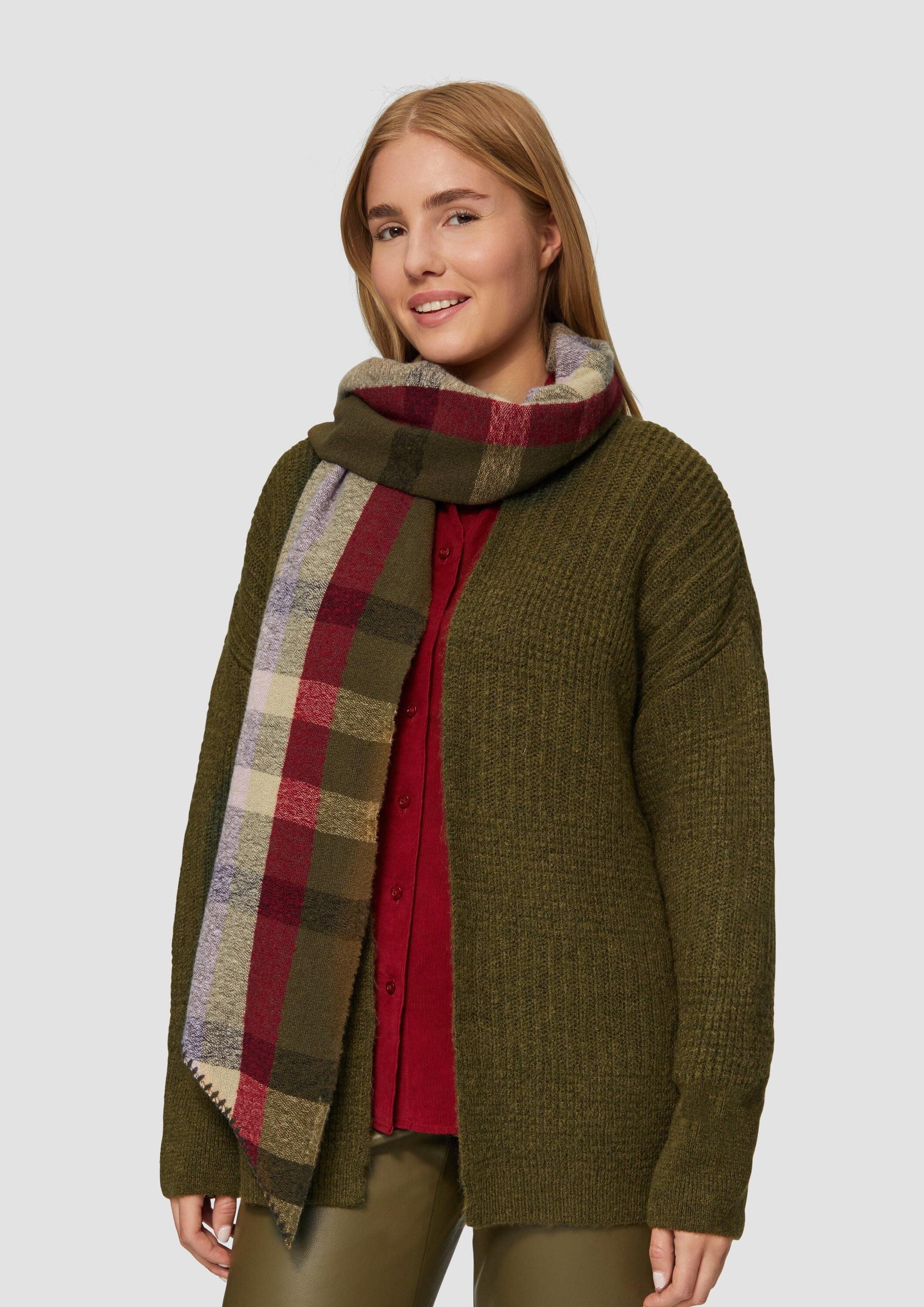 s.Oliver Schal Tuch, Schal mit Karomuster günstig online kaufen