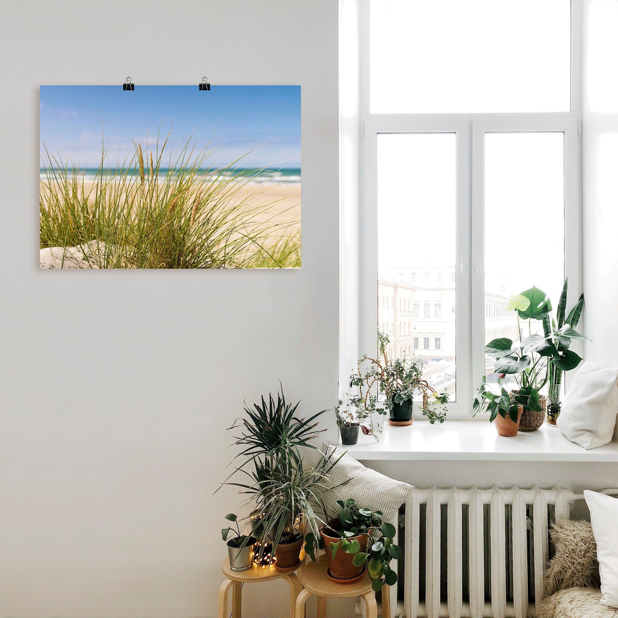 Artland Wandbild Dünengras, Strand (1 St), als Leinwandbild, Poster in verschied. Größen
