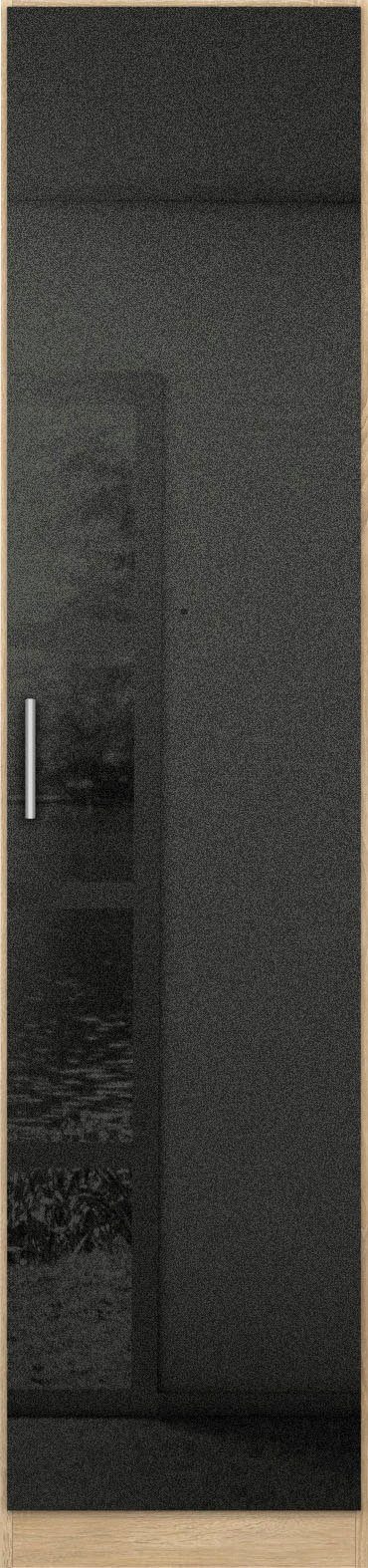 Celle grau Drehtürenschrank rauch struktureichefarben hell/Hochglanz
