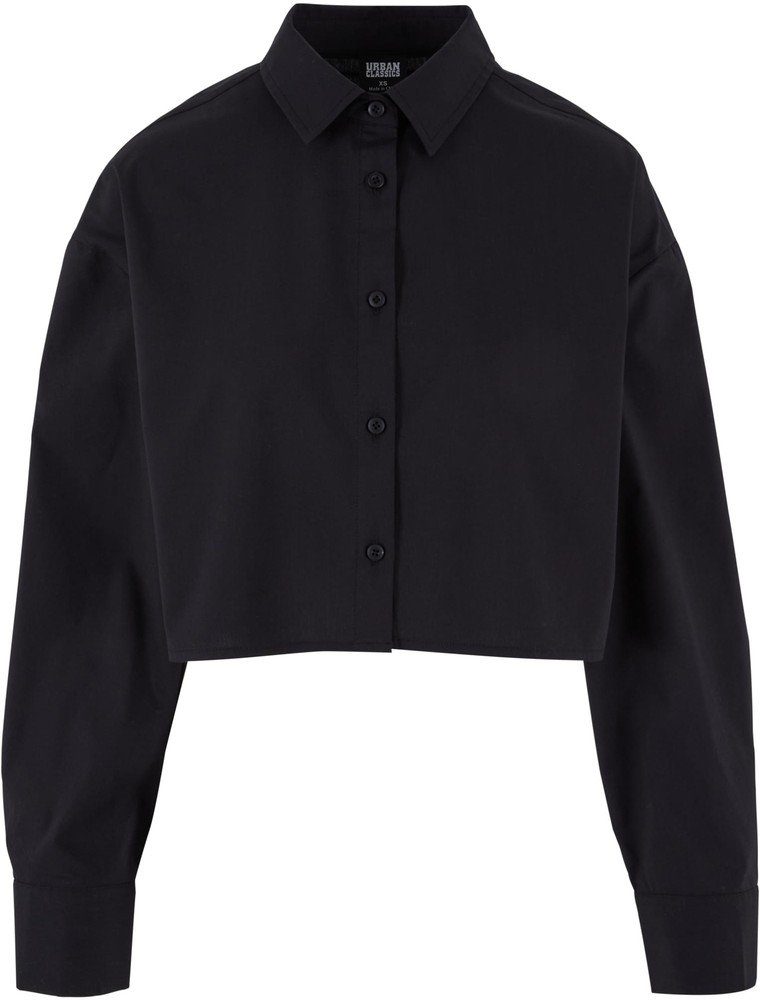 URBAN CLASSICS T-Shirt Ladies Cropped Oversized Blouse Black