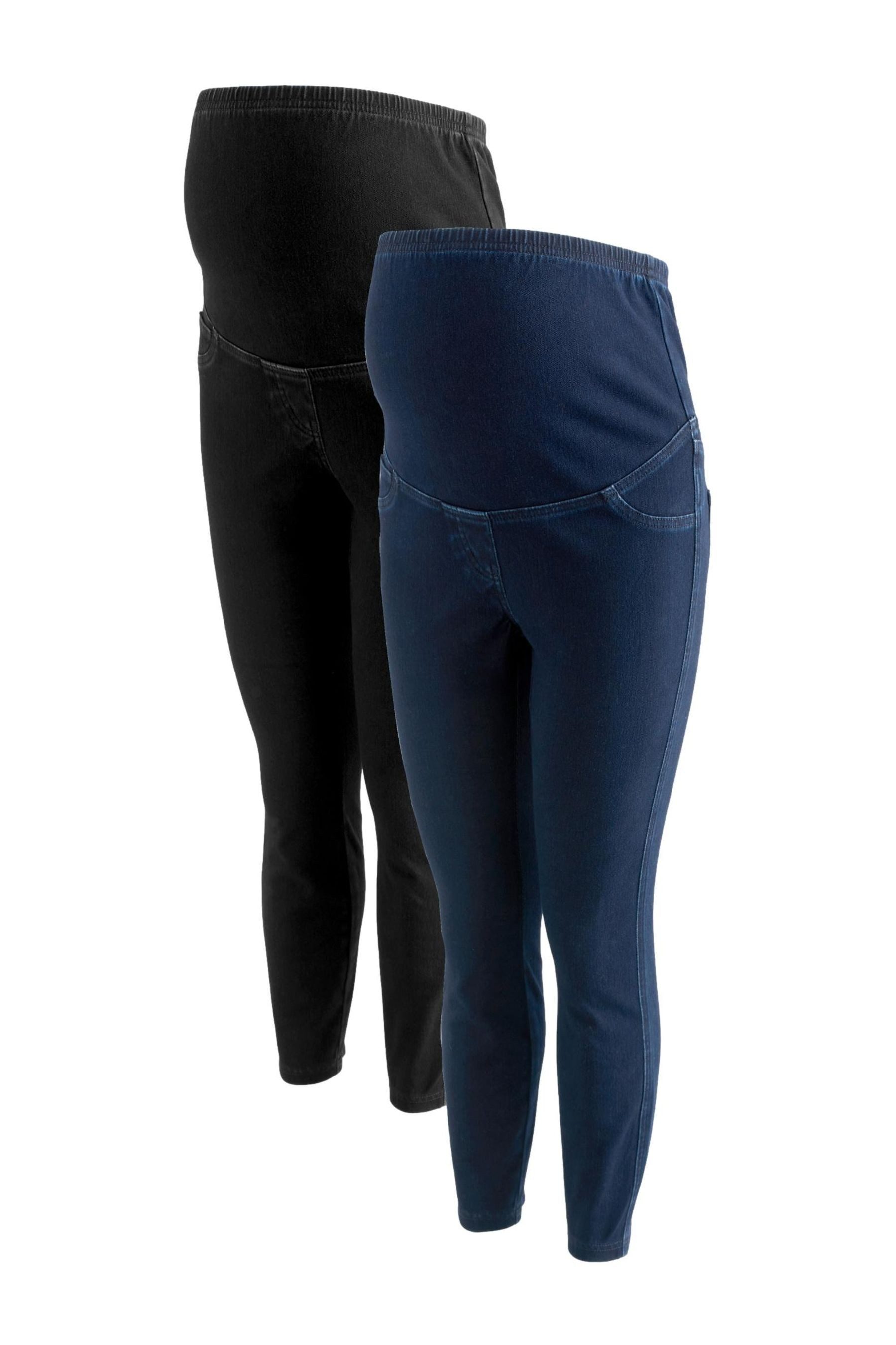 Leggings 2er-Pack Denim-Jeggings, Umstandsmode