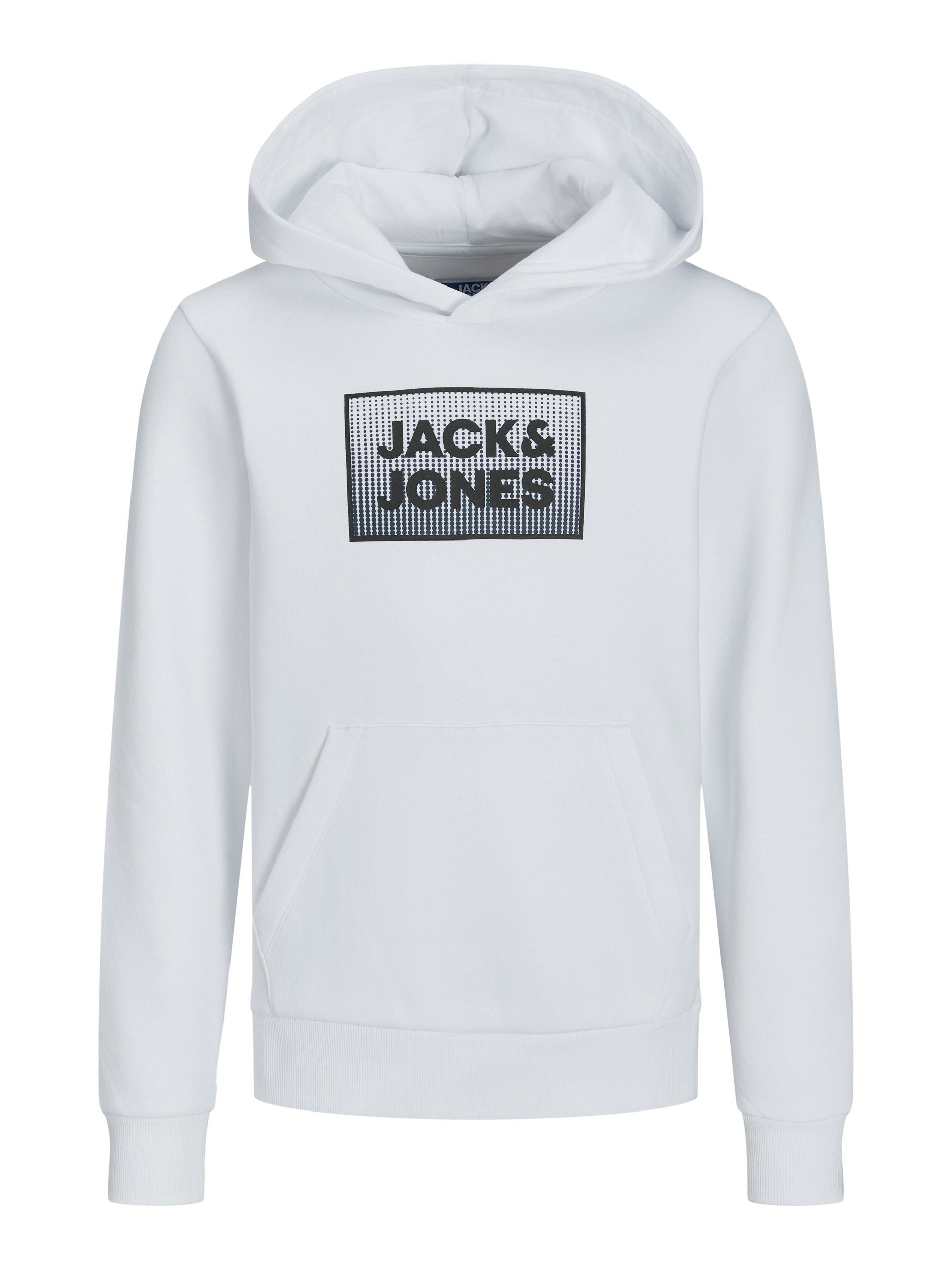 Jack & Jones Junior Sweatshirt JJSTEEL SWEAT HOOD JNR white