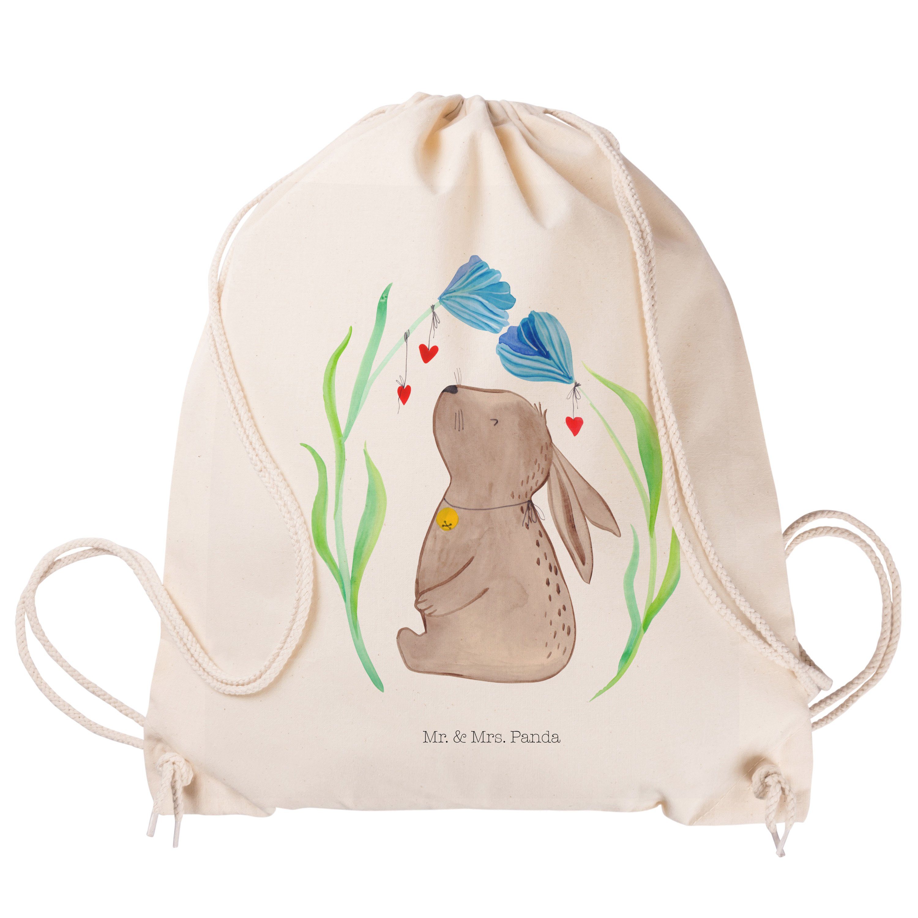 Osterhase, Mr. Sport Mrs. Sporttasche & Geschenk, Panda Transparent Blume Hase Tasche, - (1-tlg) - Beutel,