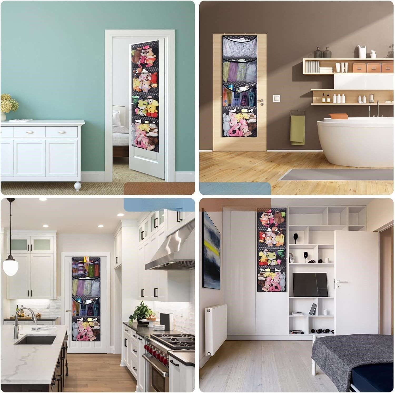 CLTYQ Hängeregal Hängeorganizer Aufbewahrung über der Tür,Taschen Organizer, Aufbewahrungshänger für Wohnzimmer, Schlafzimmer und Kinderzimmer – Bild 5 von 5