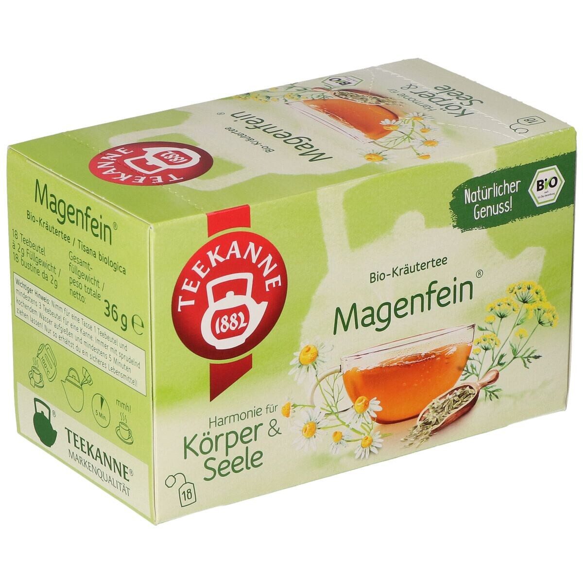 TEEKANNE Tee Bio Magenfein®, 18 Beutel, Kräuterteemischung