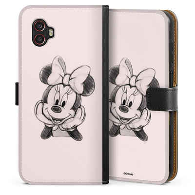 DeinDesign Handyhülle Minnie Mouse Offizielles Lizenzprodukt Disney Minnie Posing Sitting, Samsung Galaxy XCover 6 Pro Hülle Handy Flip Case Wallet Cover