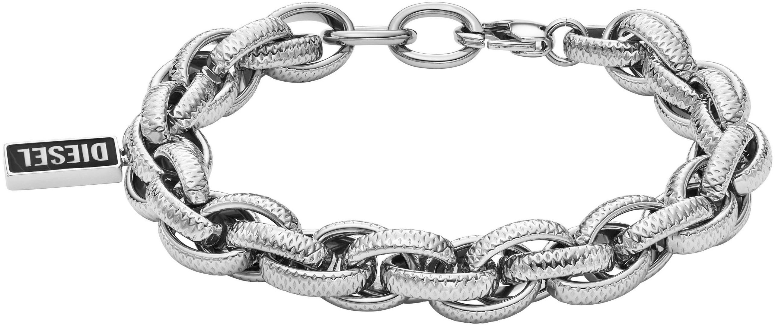 Diesel Armband Schmuck Geschenk Edelstahl Armschmuck Gliederarmband, DX1514040, mit Achat