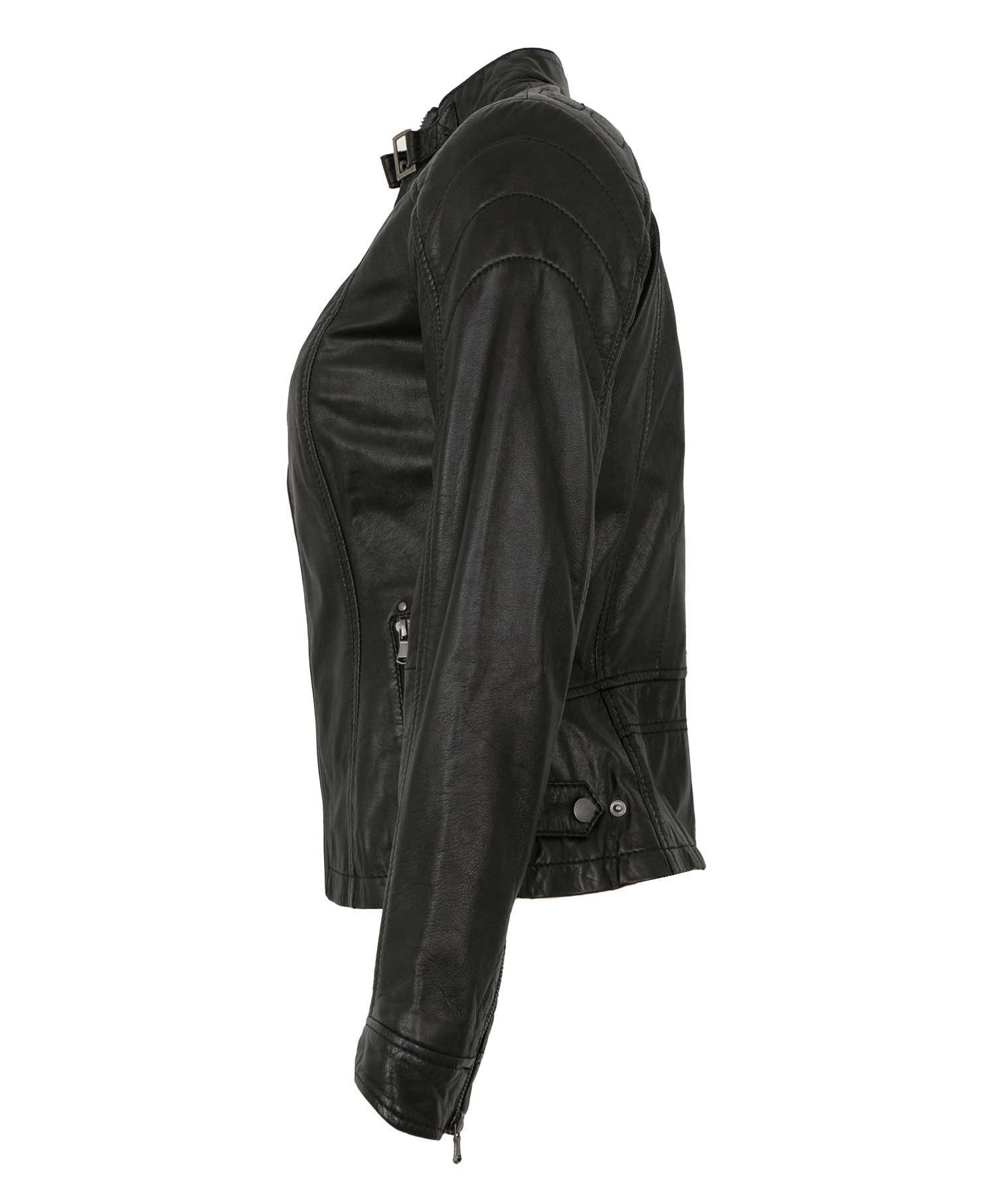 7eleven Lederjacke Nikita 7eleven - Damen Lederjacke Lammnappa schwarz