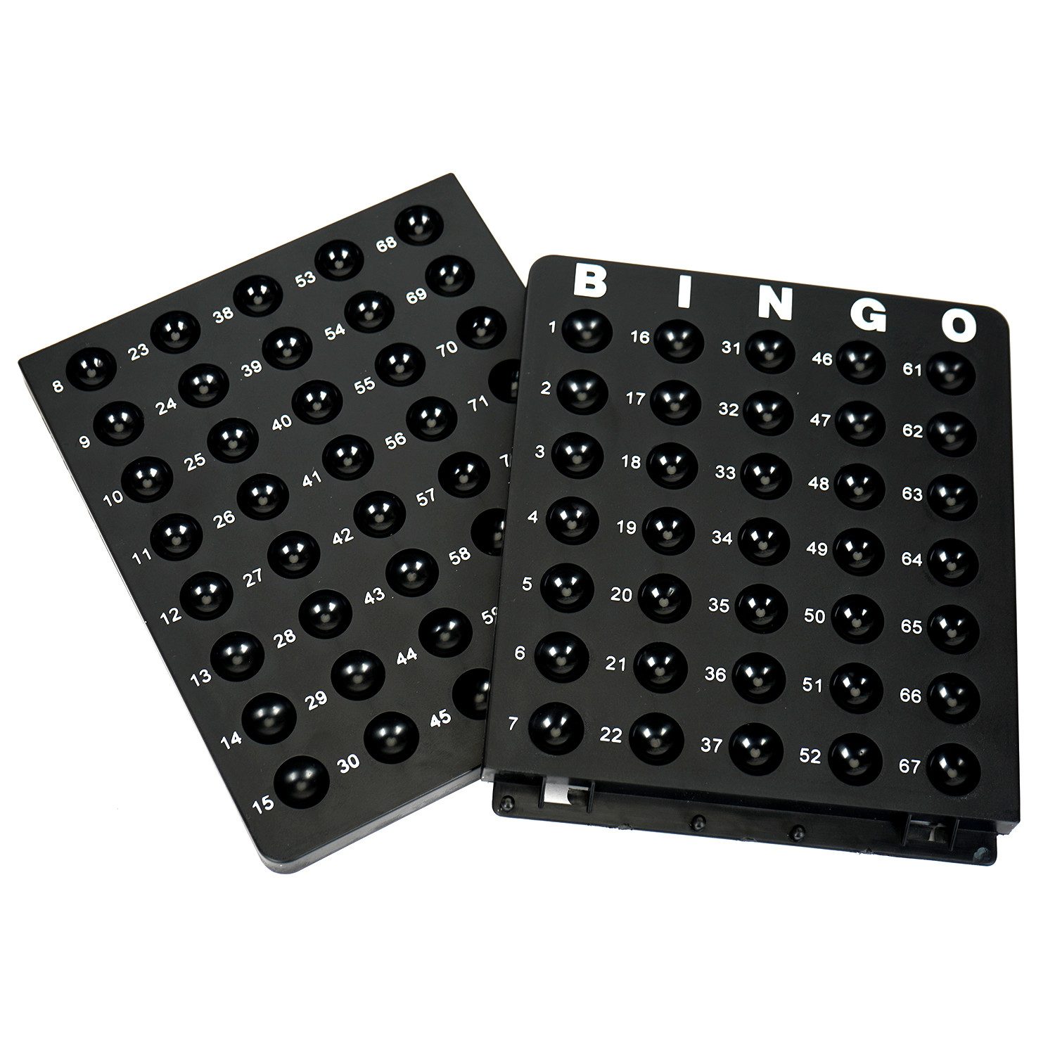 OSTWOLKE Spiel Bingospiel mit Lostrommel Metalltrommel Set 75 Bingo Kugeln