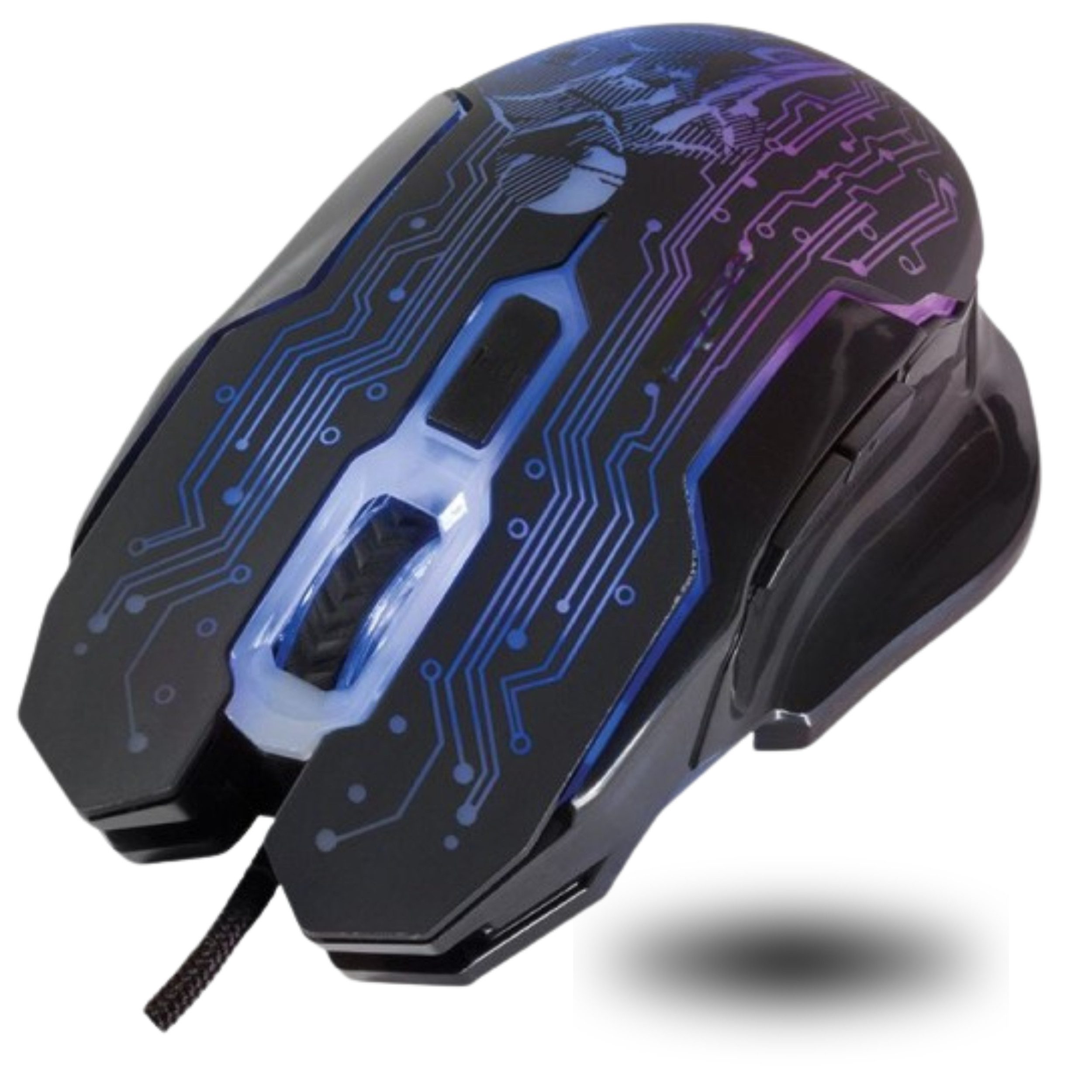 StellarLuma Gaming Maus Optische USB Gamer Mouse 2400DPI Beleuchtet 6 Tasten PC Gaming-Maus (kabelgebunden, Einstellbare DPI bis 2400, 6-Tasten-Design, optischer Sensor)