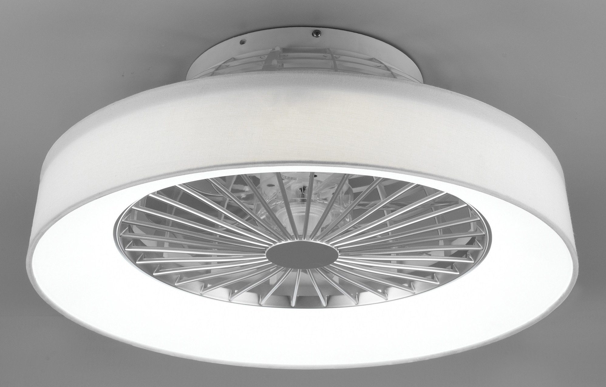 Farsund, Ventilator, getrennt Ventilator Leuchte/ TRIO Ventilatorfunktion, getrennt schaltbar fest LED LED mit Deckenleuchte Leuchten schaltbar, integriert, Neutralweiß, Fernbedienung.,