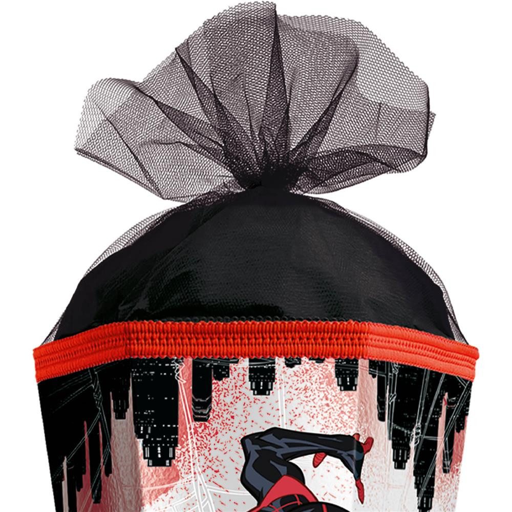 Roth Schultüte Marvel Spiderman Miles Morales, 85cm, eckig, Tüllverschluss, Superheldenmotiv, Effektfolie, schwarzer Tüll, ROT(H)-Spitze – Bild 5 von 5