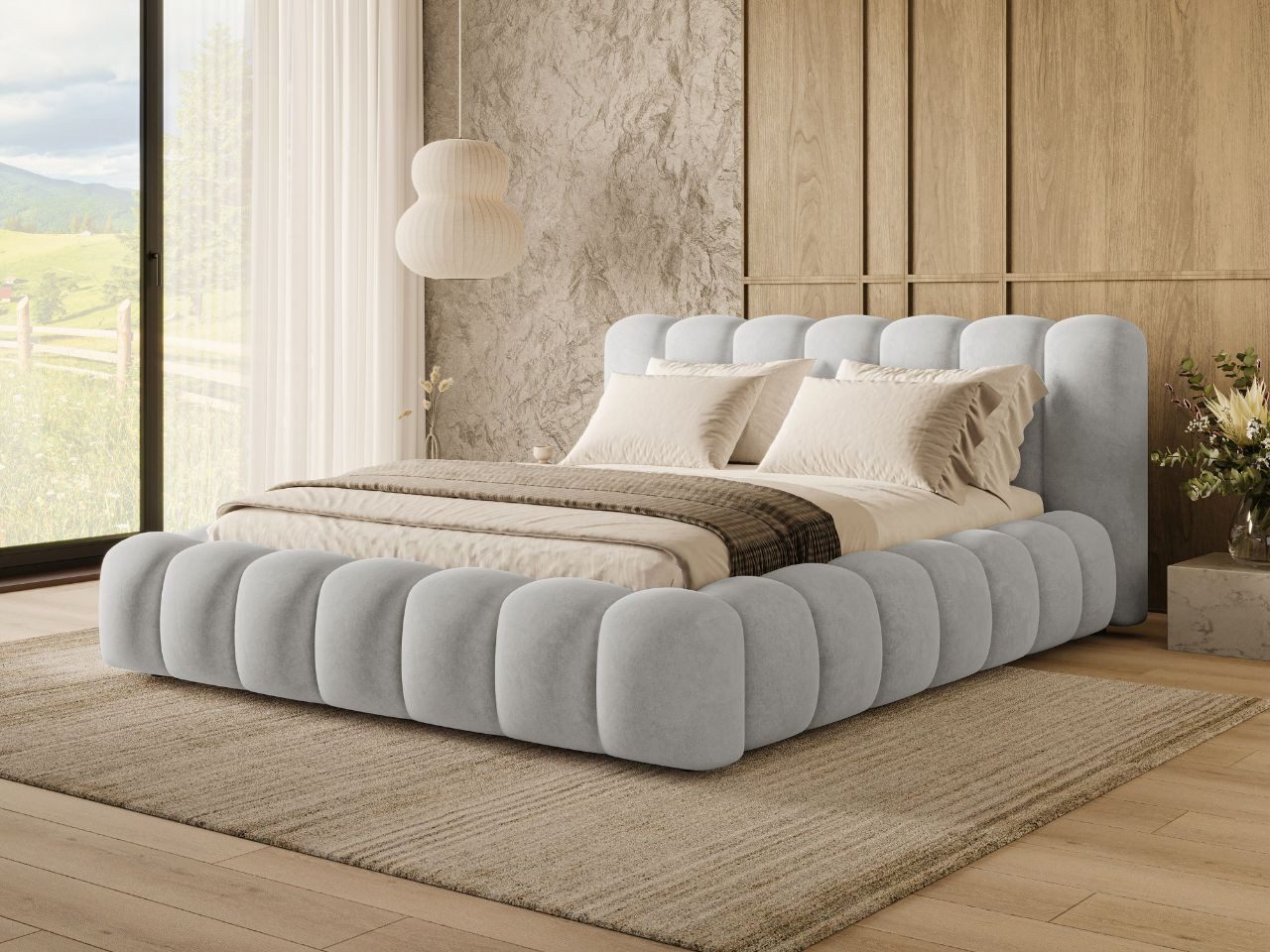 GrainGold Polsterbett Averia (Set, Polsterbett, Lattenrost, Bettkasten), mit Bettkasten, mit Lattenrost, Modern Stil