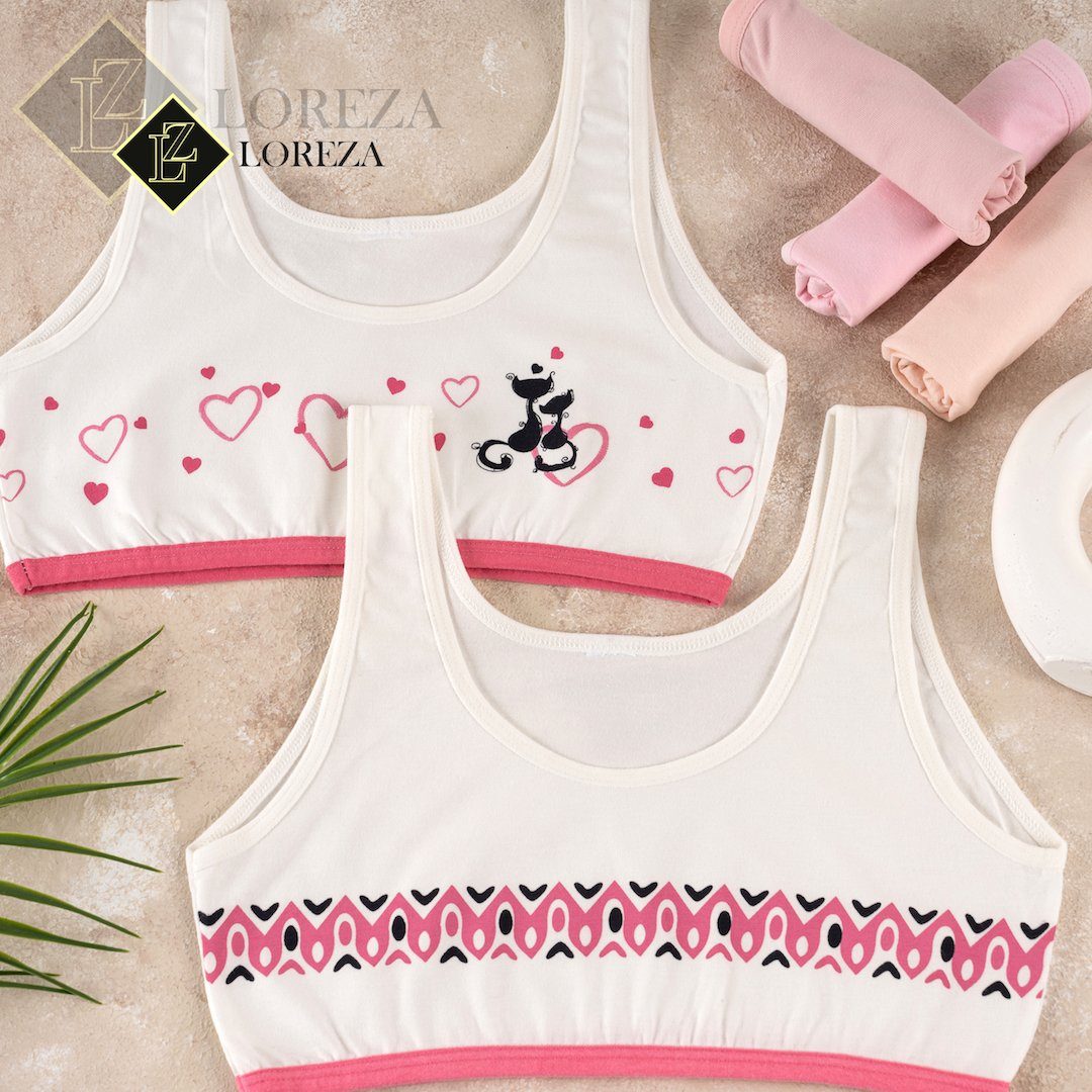 LOREZA Bustier 5er Set Mädchen Bustier BH - Mix - Bunt (Set, 5-tlg., 5er-Pack)