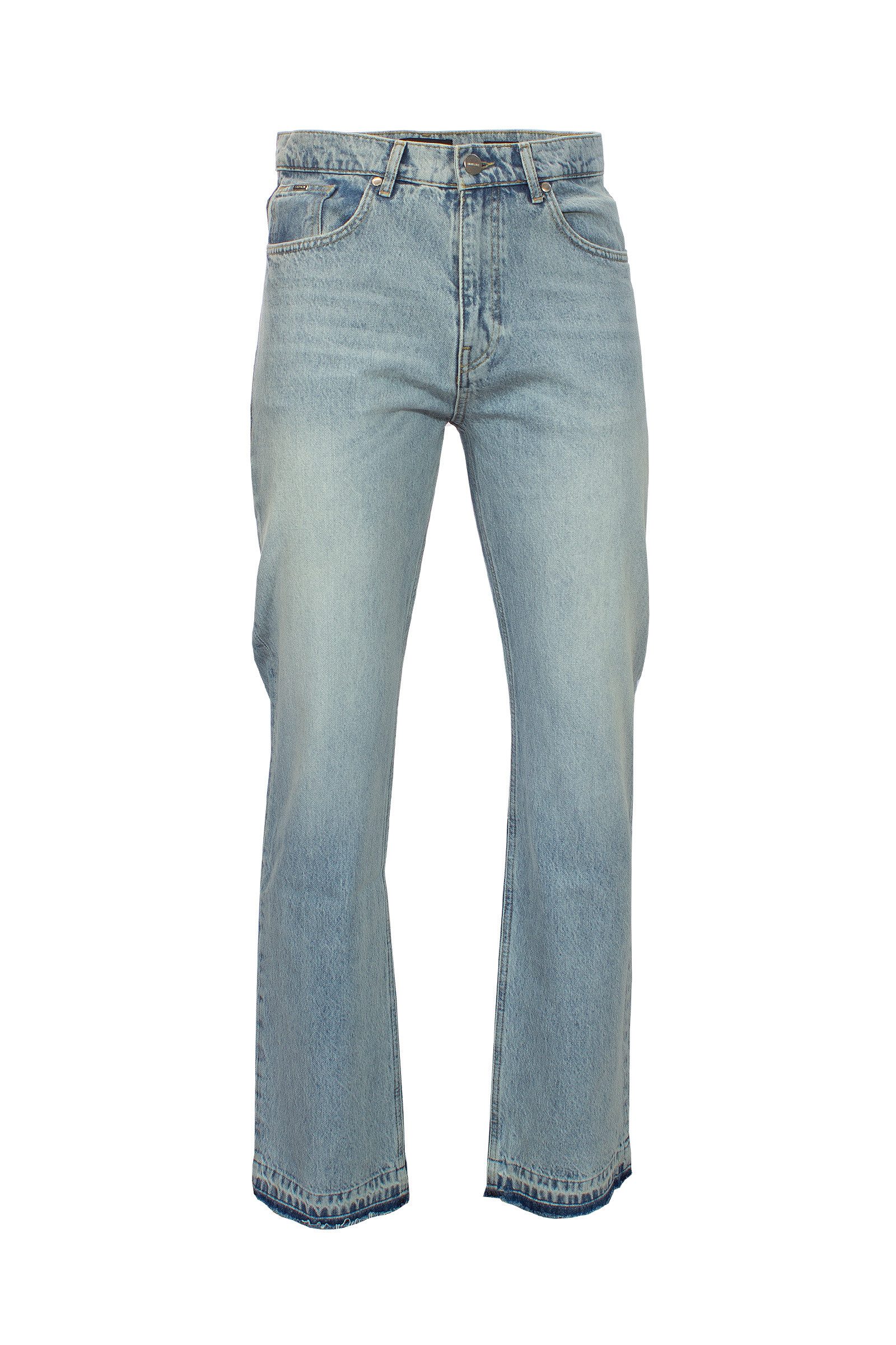 5-Pocket-Jeans EightyFive Herren Open Hem Jeans Straight Fit 100& Baumwolle