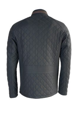 Lolus Lederjacke Apollo Dunkelblau Braun Gesteppte Herren Lang Lederjacke aus weichem Lammnappa Leder