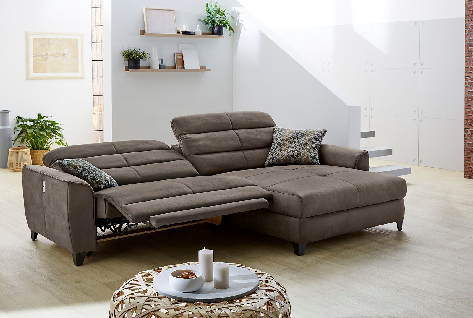 elektromotorischen Relaxfunktionen Double breiten, Jockenhöfer 2x Ecksofa 120cm Gruppe One, mit