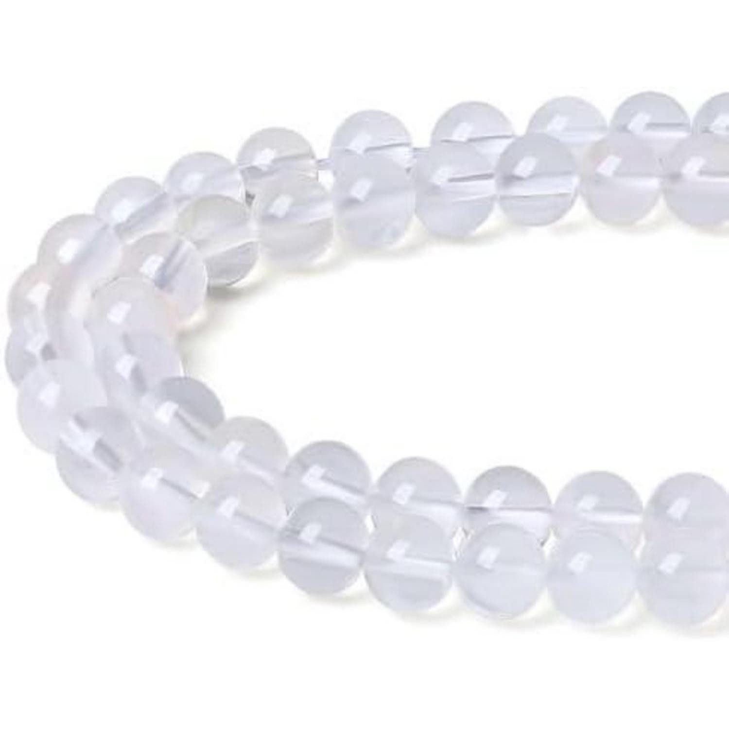 Edelstein Perlen 8mm Naturstein Quarz Kristalle Edelsteine Loch Bergkristall