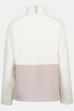 Gina Laura Sweatshirt Fleece-Sweatshirt Colorblocking Stehkragen Langarm