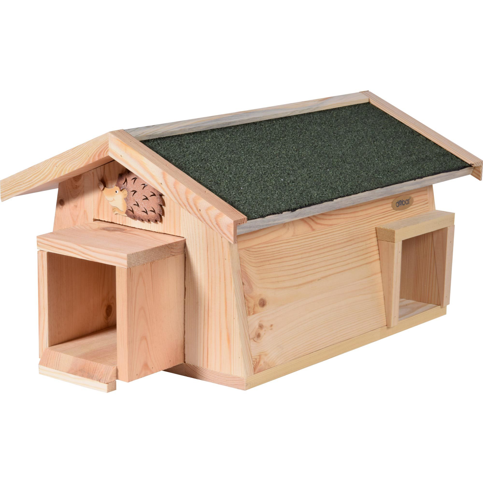 dobar Tierhaus Igelhaus "Mecki"/"Meckine" als Igelfutterhaus und Igelschlafhaus