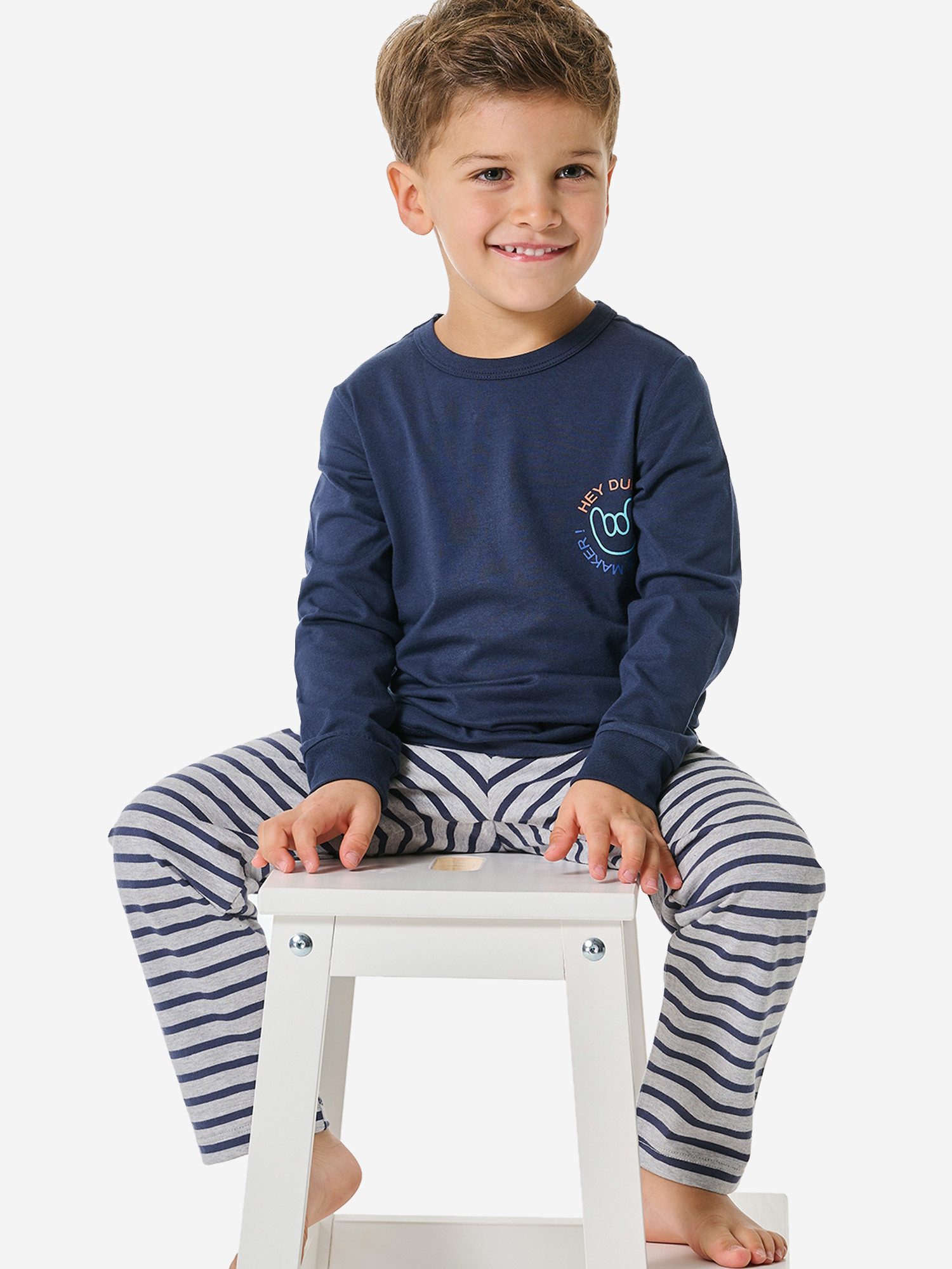 Schiesser Pyjama Nightwear 1 (2 tlg) schlafanzug schlafmode bequem