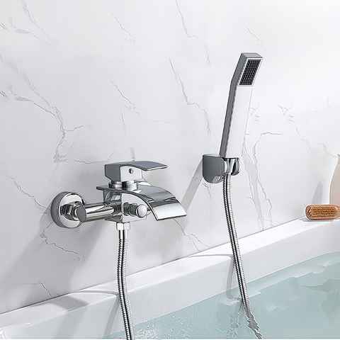 AuraLum pro Brausegarnitur Badewannenarmatur Duschset Wannenarmatur mit Handbrause Bad Armatur, Wasserhahn Duschsystem