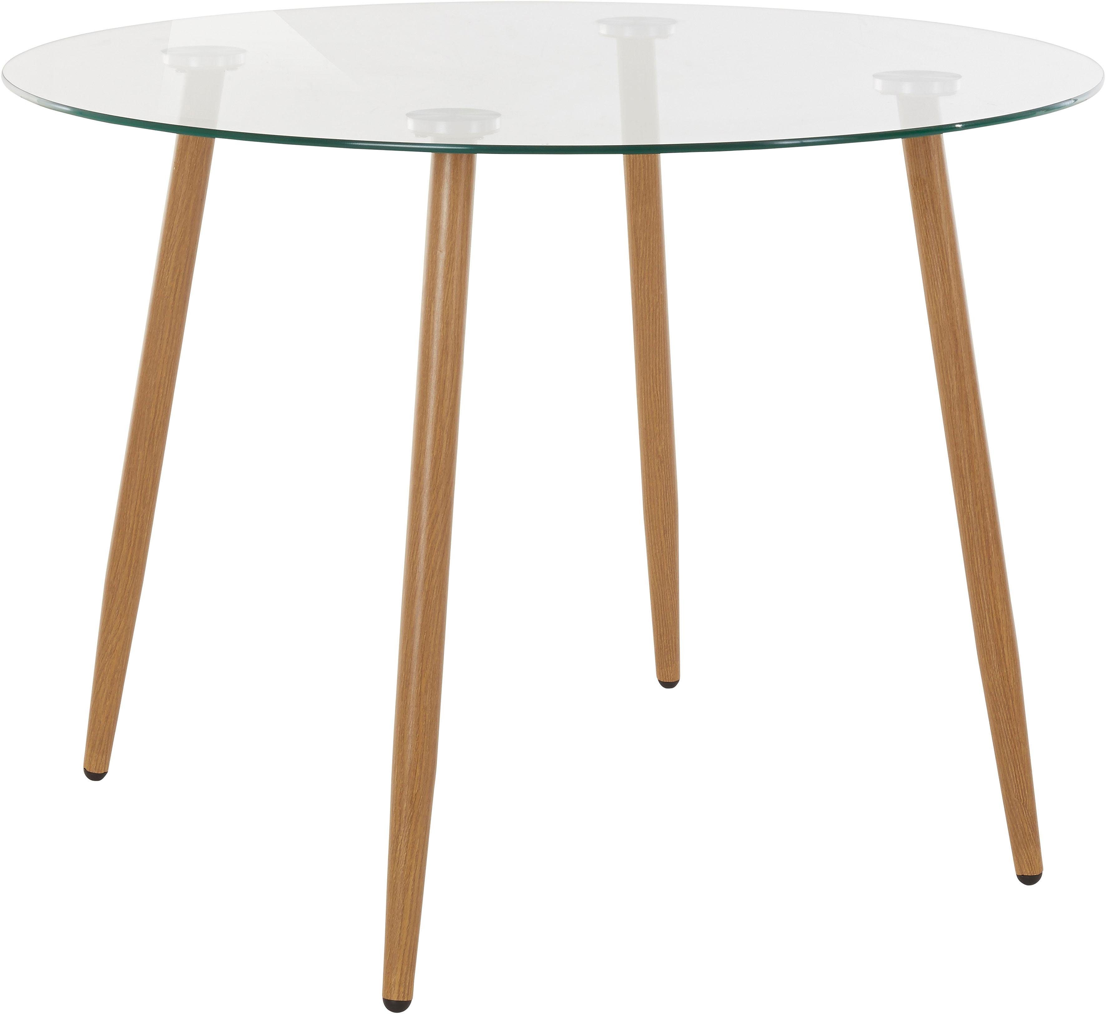 OTTO home Glastisch Miller (Esstisch, Glastisch, OTTOs Choice), runder Esstisch mit einem Ø von 100 cm, verschiedene Größen