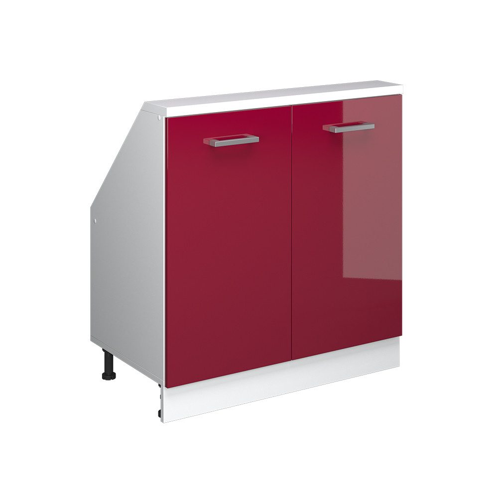 Vicco Unterschrank R-Line, Rot Hochglanz/Weiß, 80 günstig online kaufen