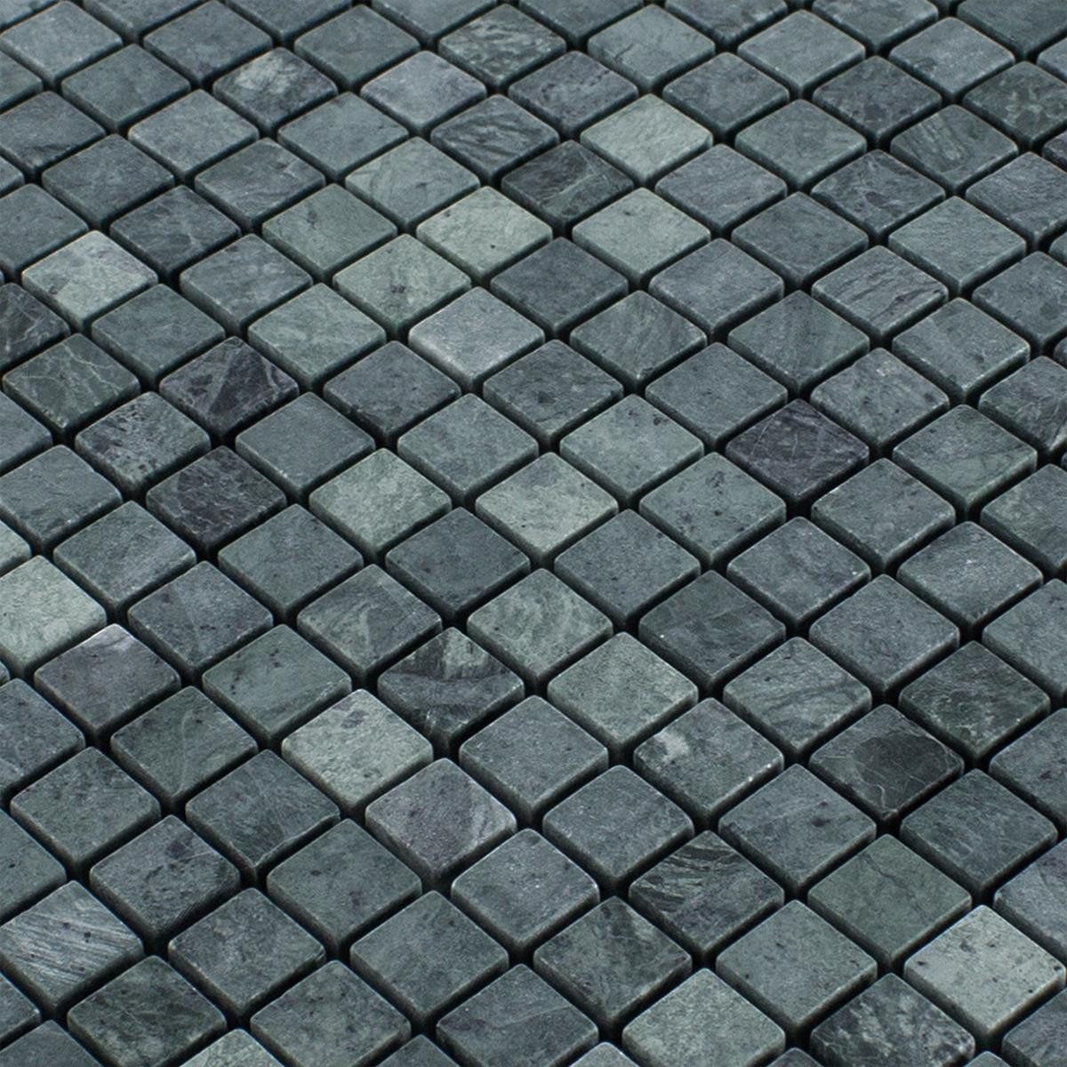 Mosafil Mosaikfliesen Marmor Naturstein Mosaik Fliesen Morbihan Verde 15, Naturstein-Marmor 30.000x30.000, grün, Frostsicher - Wasserfest