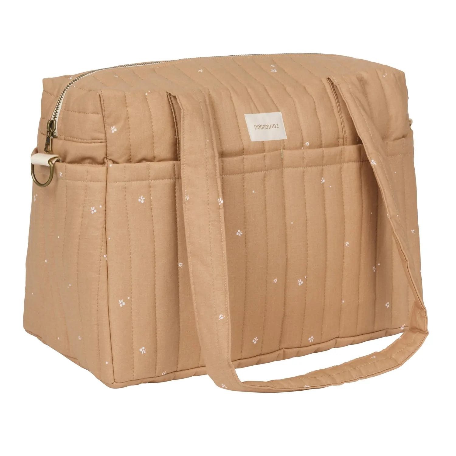 Boni-Shop Kinderwagen-Tasche Nobodinoz STORIES Wickeltasche für Kinderwagen, Kinderwagen tasche, 40 x 30 x 25 cm, Farbe: Errötende kleine Kirschen