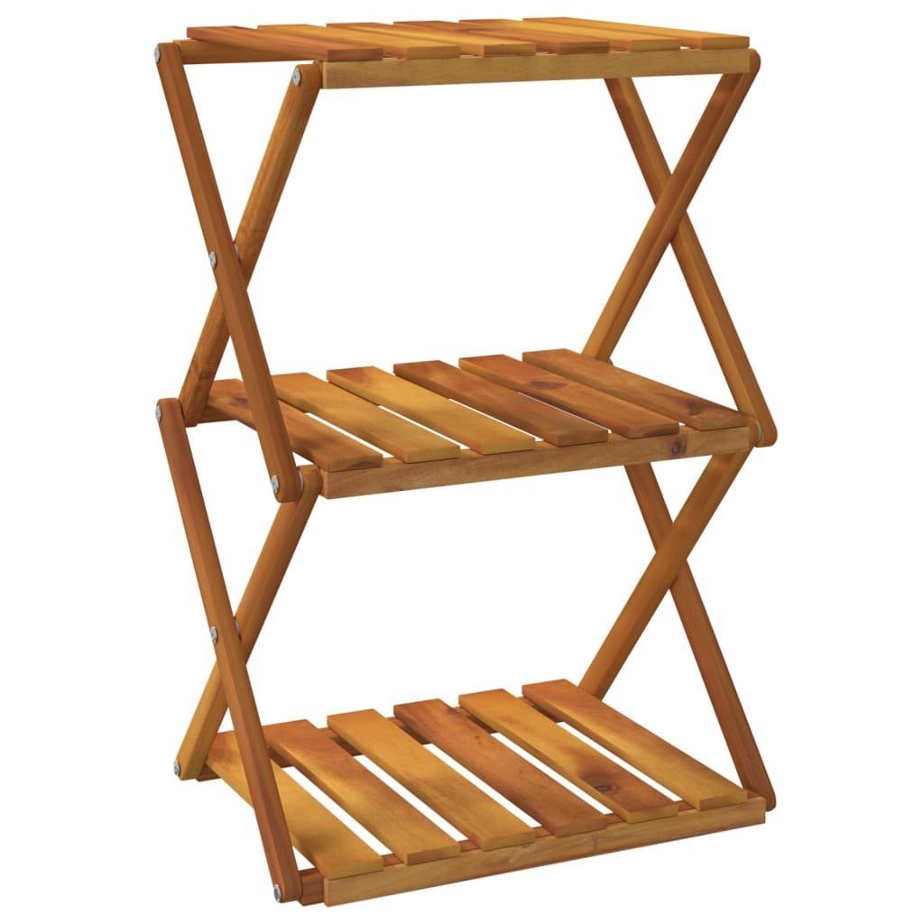 vidaXL Bücherregal NA Klappregal 3 Böden Braun 43x31x63 cm Massivholz Akazie