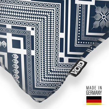 Kissenbezug, VOID (1 Stück), Orient Grafik Blau Design Afrika Muster Dekor schwarz Safari Indigen