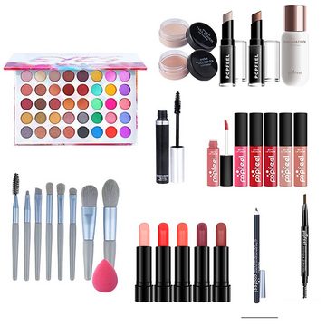 Scheiffy Make-up Set 29-teiliges Einsteiger Schminkset, Schminkset Geschenkset, leichtes Schminkset Komplettset, Must Have Set für Makeup-Trägerinnen