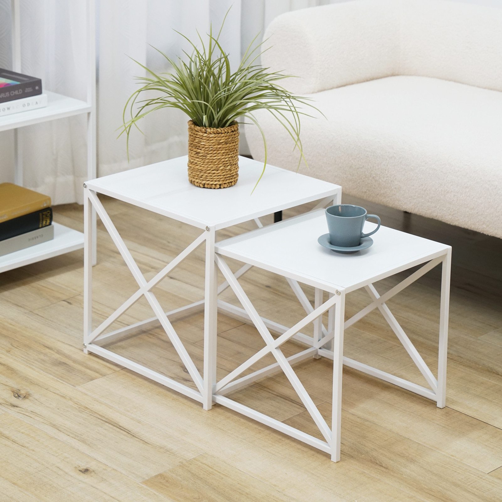 SVITA Couchtisch GEMO (2er Set), Sofatisch, Couchtisch, Nachttisch, Metall, günstig online kaufen