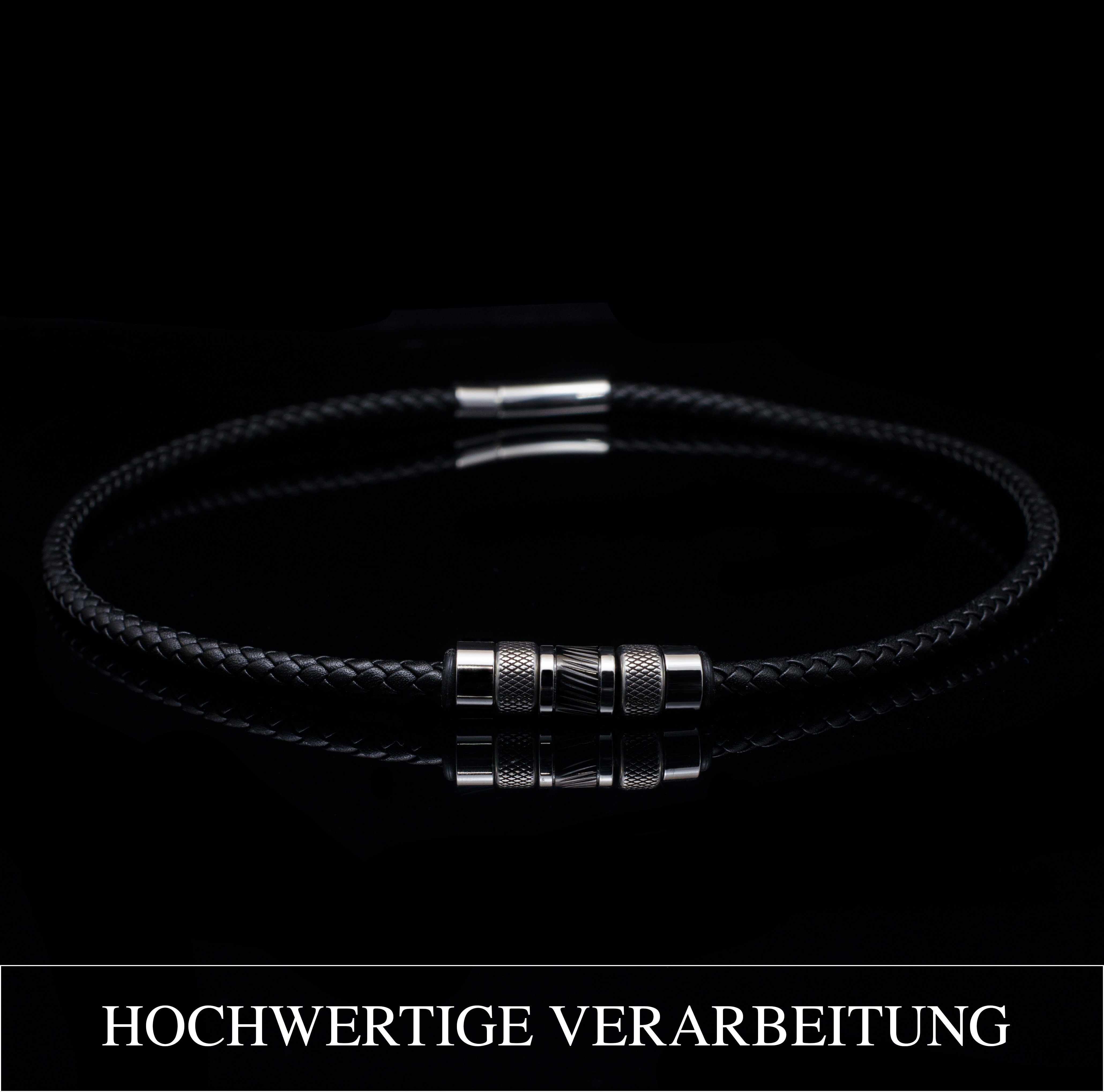David Galvani Kette mit Anhänger Herren Halskette Lederkette Silber, Edelst günstig online kaufen