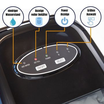 Sommertal Eiswürfelmaschine Sommertal Eiswürfelmaschine EM12C, Ice Maker, schnelle Eisherstellung ab 6 Minuten, 12kg pro Tag