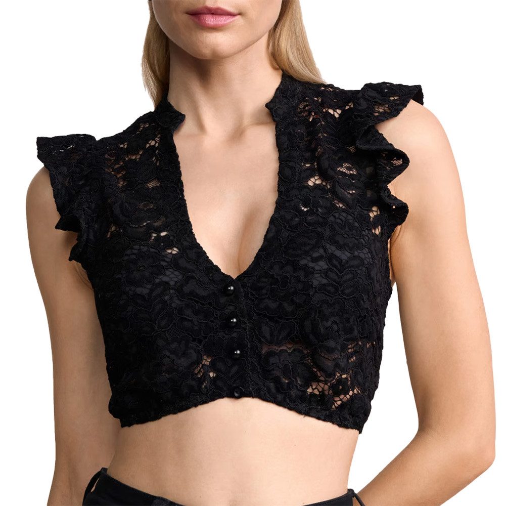 Krüger Madl Dirndlbluse Dirndlbluse Lorea schwarz