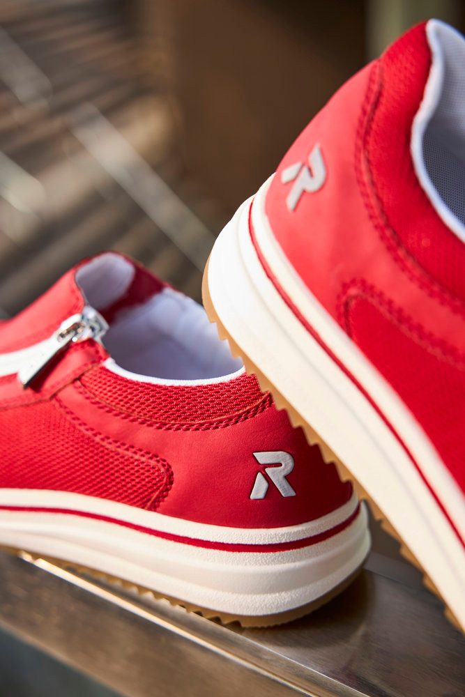 Rieker Slipper Slip-on Sneaker, Halbschuh, Freizeitschuh mit Reißverschluss