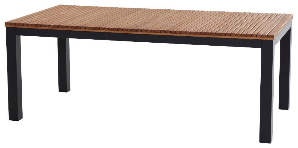 Siena Garden Gartentisch Bozen (1-St), BxTxH: 100x220x76 cm, Alu graphit, Robinieholz, geölt